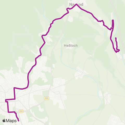 RMVB Wiesbaden Schlachthof - Wiesbaden-Medenbach AM Wald map