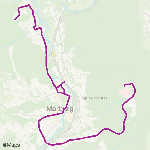 RMVB Marburg-Cappel Cappeler Gleiche - Marburg Universitätsklinikum map