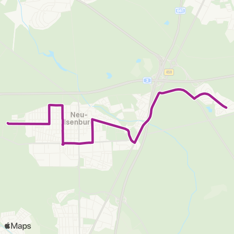 RMVB Neu-Isenburg-Gravenbruch Nachtigallenstraße - Neu-Isenburg Bhfostseite map