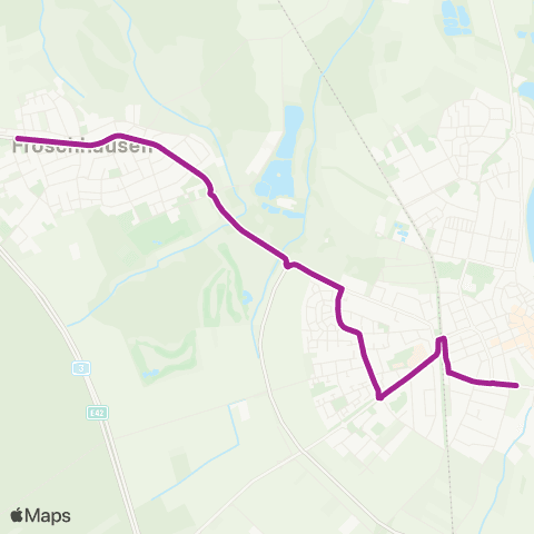 RMVB AM Reitpfad (Seligenstadt-Froschhausen) - Seligenstadt Bf map