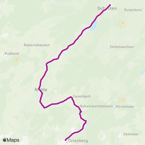RMVB Vulkaneum (Schotten) - Vogelsbergstr. (Ortenberg-Lißberg) map