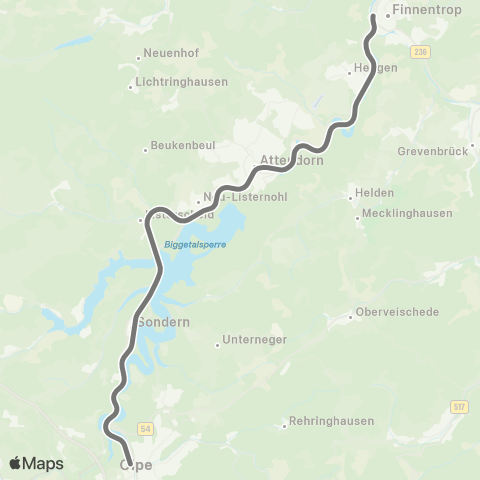 RMVR Olpe Bf - Finnentrop Bf map