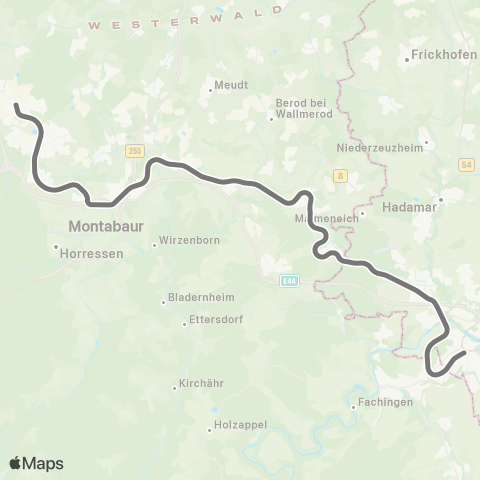RMVR Siershahn Bf - Limburg Bf map