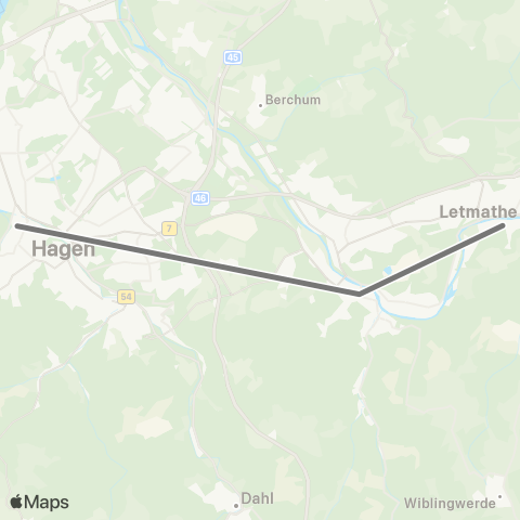 RMVR Iserl., Letmathe Bf - Hagen Hbf map