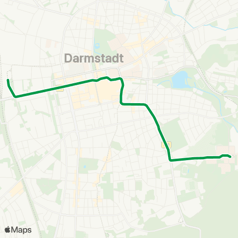 RMV Darmstadt Hbf - TU-Lichtwiese / Campus map