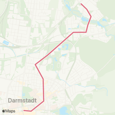 RMV Darmstadt-Kranichstein Bf - Luisenpl. map