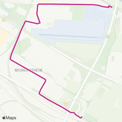 Rhein-Neckar-Verkehr GmbH Neuostheim - Eastsite - SAP Arena S-Bf map