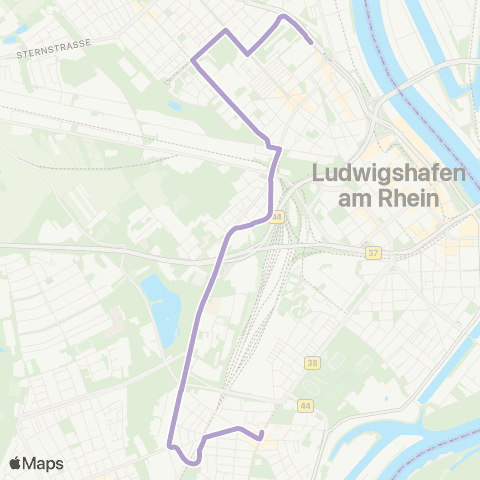 Rhein-Neckar-Verkehr GmbH BASF Süd (Tor 1+7) - Am Schwanen map