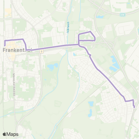 Rhein-Neckar-Verkehr GmbH LU Oppau - Brüsseler Ring - FT Haubtbahnhof map