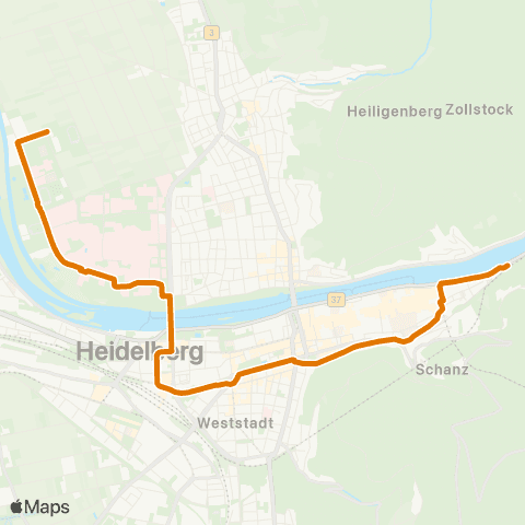 Rhein-Neckar-Verkehr GmbH HD Hauptbahnhof - Seegarten - Karlsplatz map