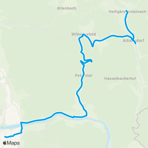 Rhein-Neckar-Verkehr GmbH HD Pfaffengrund - Wieblingen - Heidelberg Hbf - Wilhelmsfeld - Heiligkreuzsteinach map