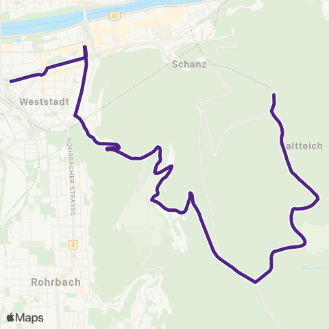Rhein-Neckar-Verkehr GmbH HD Bismarckplatz - Speyererhof - EMBL - Boxberg / Kohlhof - Königstuhl map