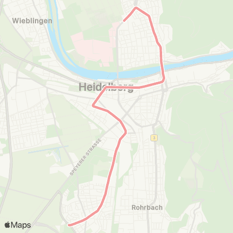 Rhein-Neckar-Verkehr GmbH HD Bismarckplatz - Messplatz - Kirchheim map