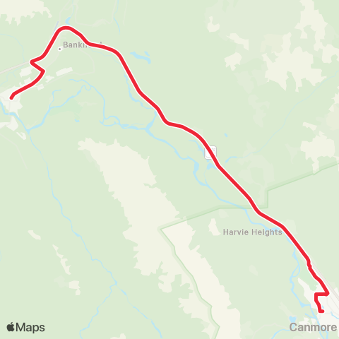Roam Transit Canmore / Banff Regional map