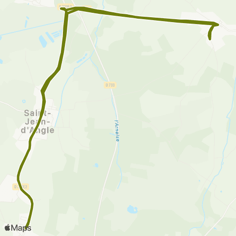 R'bus - Scolaires Champagne / St-Jean-d'Angle / La Gripperie-St-Symphorien / St-Jean-d'Angle map
