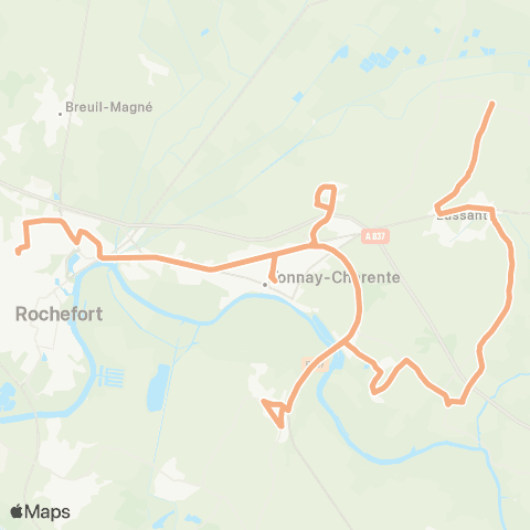 R'bus - Scolaires St-Hyppolyte / Lussant / Tonnay-Charente map