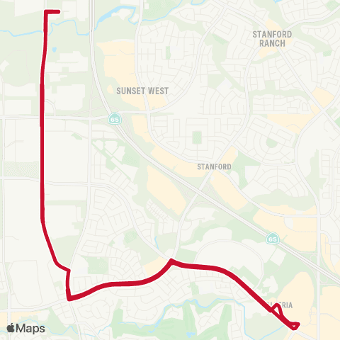 Roseville Transit S map