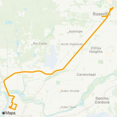 Roseville Transit 11 map