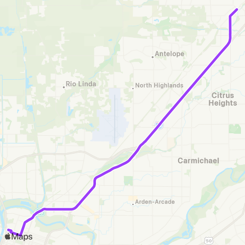 Roseville Transit Game Day Express map