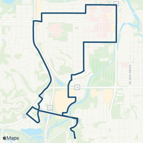 Rochester Public Transit Route 307 map