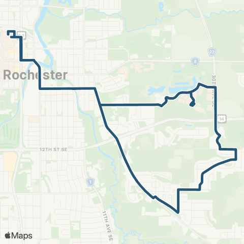 Rochester Public Transit Route 204 map