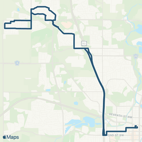 Rochester Public Transit Route 419 map