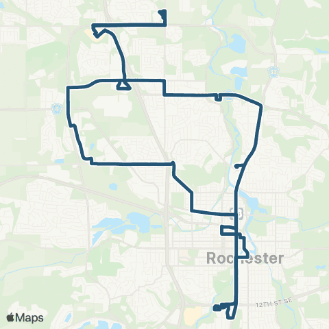 Rochester Public Transit Route 505 map