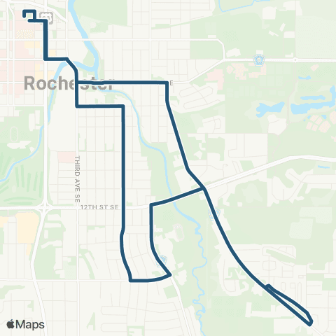 Rochester Public Transit Route 22 map