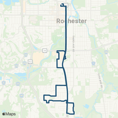 Rochester Public Transit Route 306 map