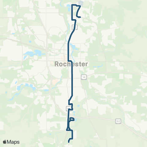 Rochester Public Transit 120 map