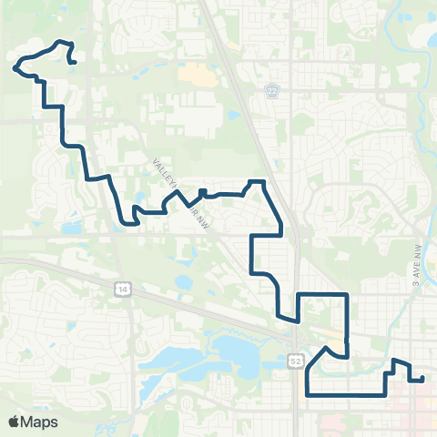 Rochester Public Transit 410 map