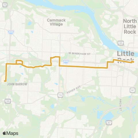 Rock Region Metro Baptist Medical Center map