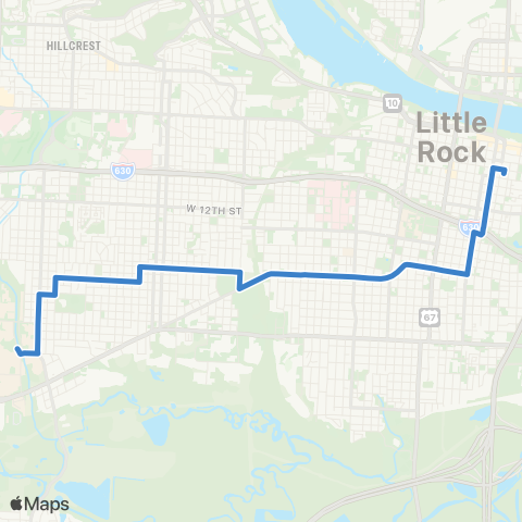 Rock Region Metro UA Little Rock map
