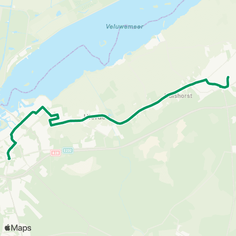 RRReis Nunspeet - Harderwijk map