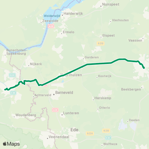 RRReis Amersfoort - Apeldoorn map