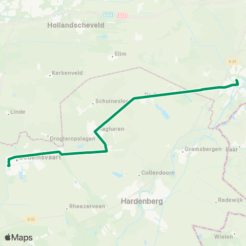 RRReis Dedemsvaart - Coevorden map