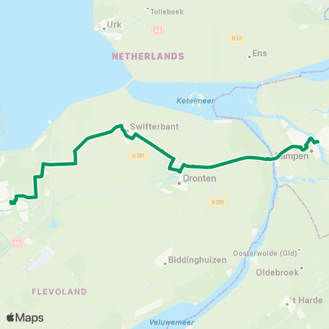 RRReis Lelystad - Kampen map