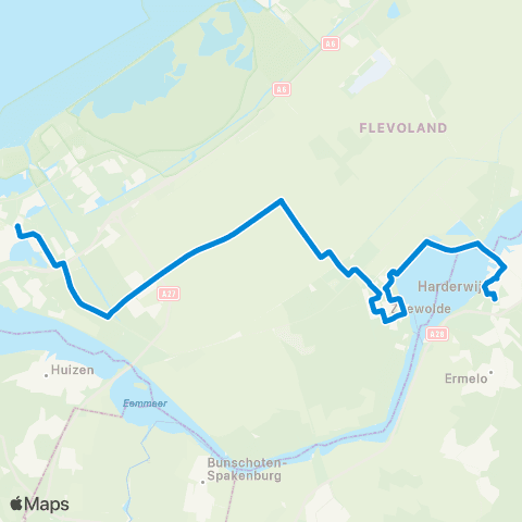 RRReis Harderwijk - Almere Stad map