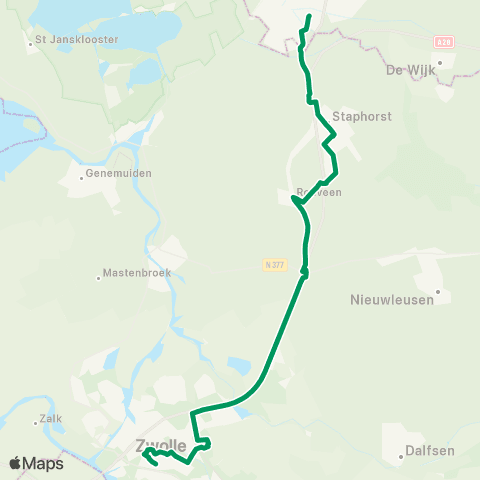RRReis Meppel - Zwolle map
