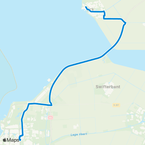 RRReis Urk - Lelystad map