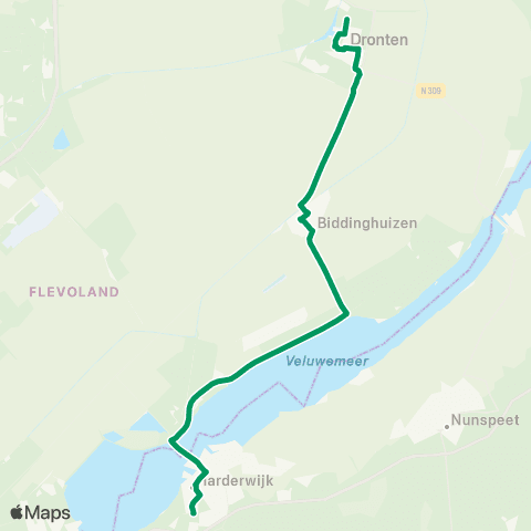 RRReis Dronten - Harderwijk map