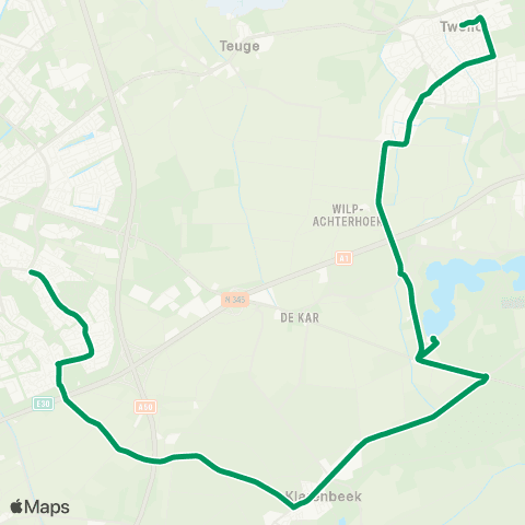 RRReis Twello - Apeldoorn map