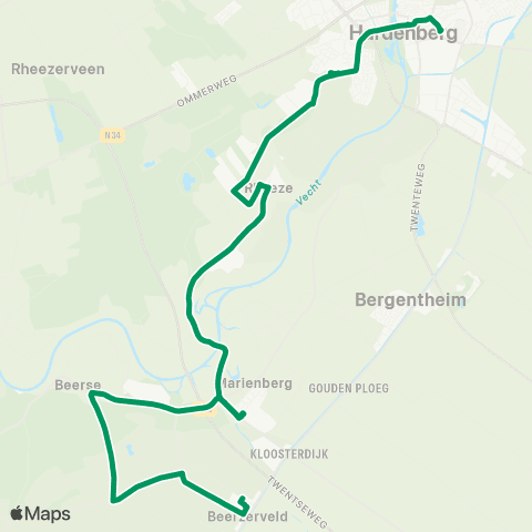 RRReis Hardenberg - Beerzerveld map