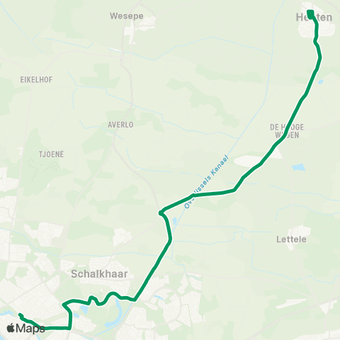 RRReis Deventer - Heeten map