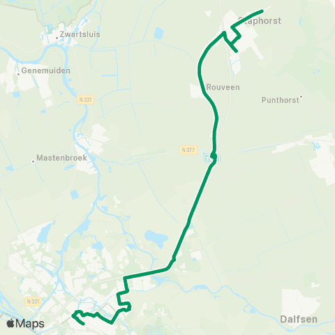 RRReis Staphorst - Zwolle map