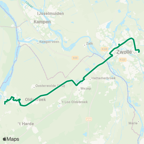 RRReis Elburg - Zwolle Oosterenk map