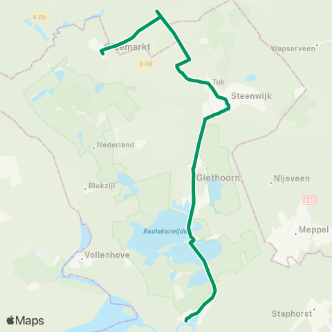 RRReis Oldemarkt - Zwartsluis map