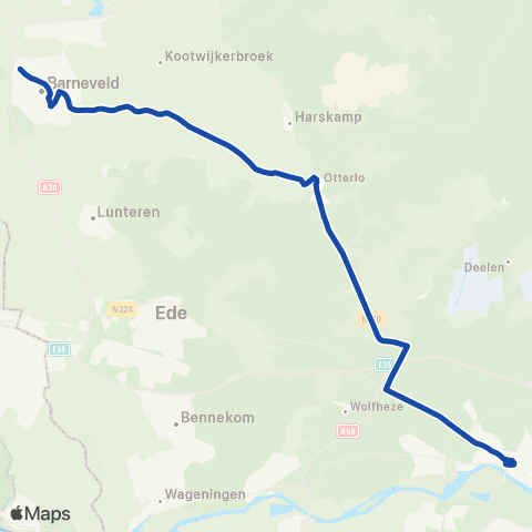 RRReis Barneveld - Arnhem CS map