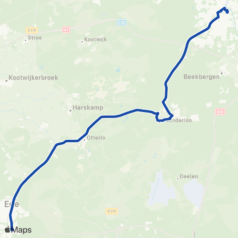 RRReis Station Ede-Wageningen - Apeldoorn map
