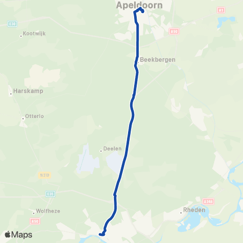 RRReis Apeldoorn - Arnhem CS map